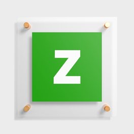 letter Z (White & Green) Floating Acrylic Print