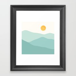 Peaceful Mountain Landscape Framed Art Print