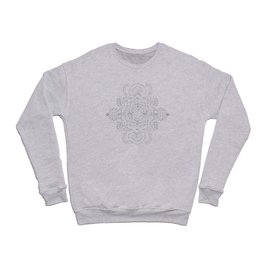 Rococo Filigree Motif // White Crewneck Sweatshirt