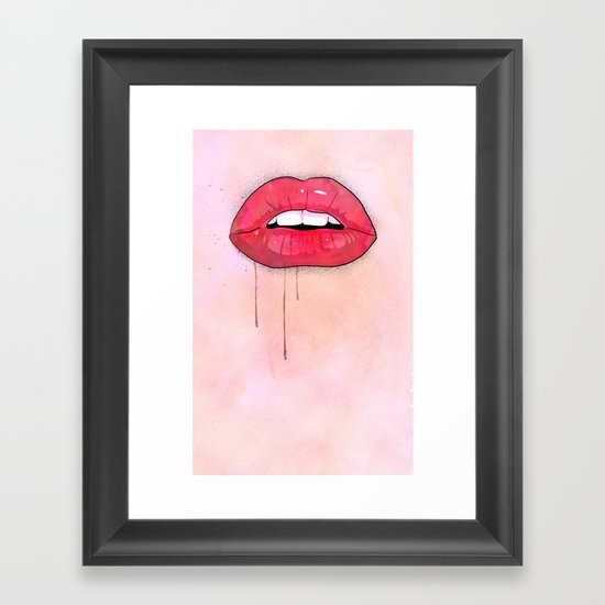 Lips Framed Art Print