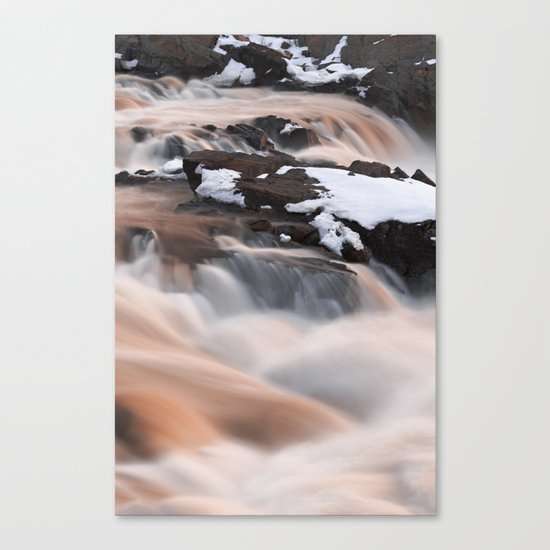 Ruby Winter Falls Canvas Print