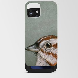 Song Sparrow Portrait iPhone Card Case