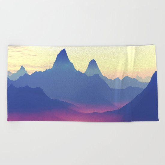 Mountains of Another World Beach Towel
