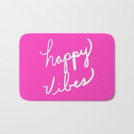 Happy Vibes Bold Pink Bath Mat