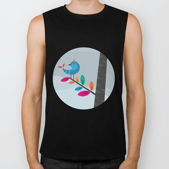 Blue Bird Biker Tank