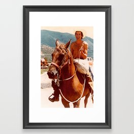 Townes on a Horse Framed Art Print