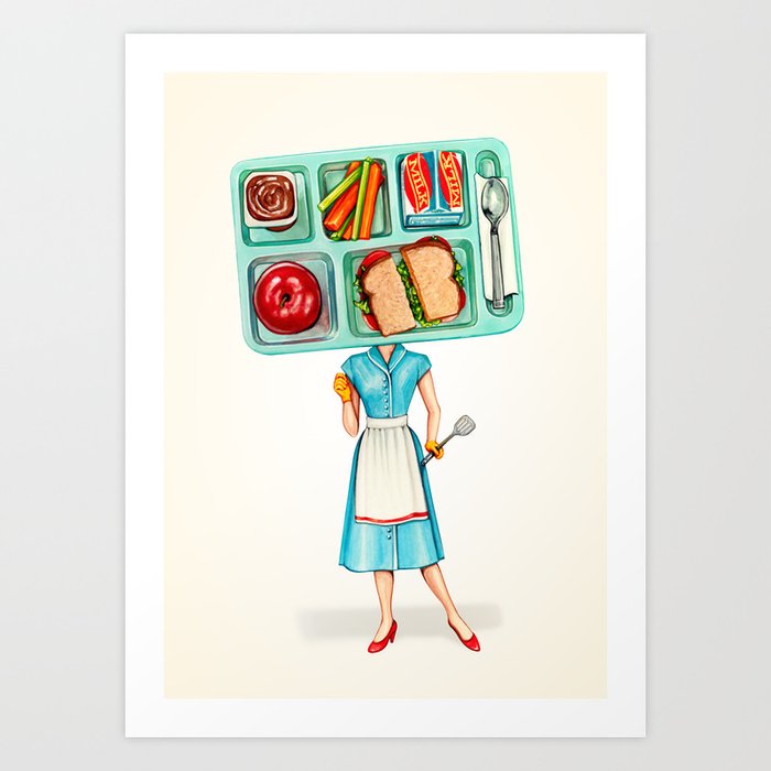 Lunch Lady Pin-Up Art Print