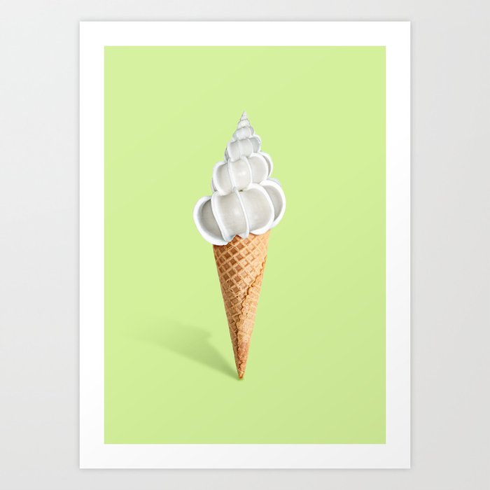 Shell ice cream Art Print