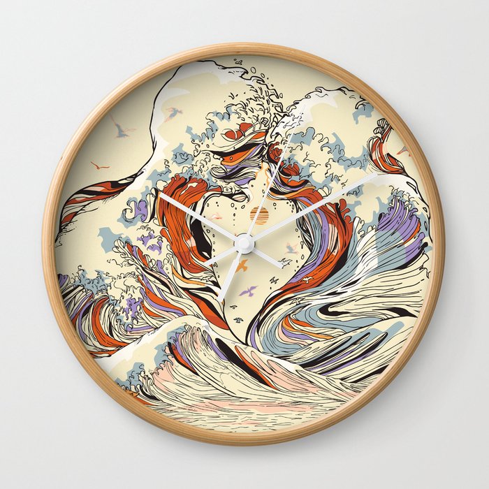 The Wave of Love Wall Clock