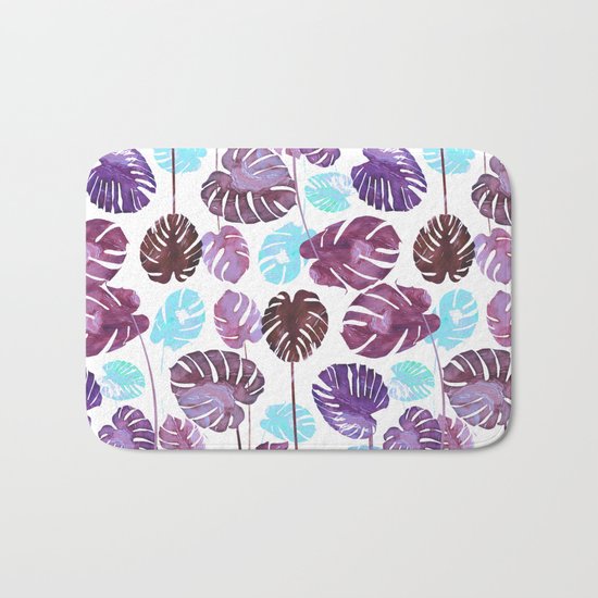 Tropical Cold leaves Bath Mat
