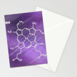 Heme molecule Structural chemical formula Stationery Card