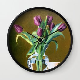 A Gift of Tulips Wall Clock