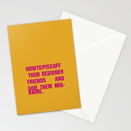 How to piss off your designer friends and give them migraine. Stationery Cards