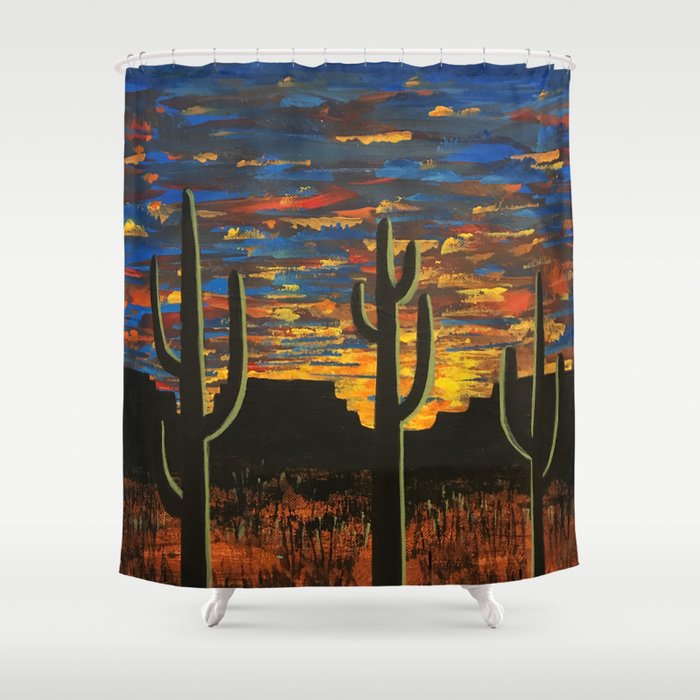 Brilliant Southwest Sunset Shower Curtain