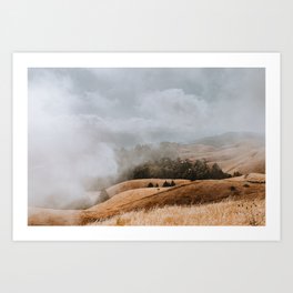 Fog and Clouds on Mount Tamalpais Art Print