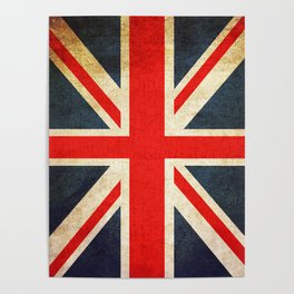 Vintage Union Jack British Flag Poster