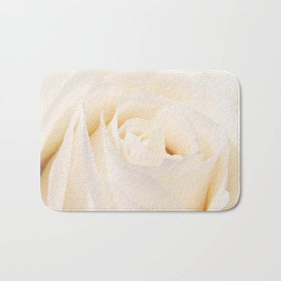 White Winterrose - Rose- Roses Bath Mat