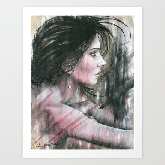 Silver Earring Art Print
