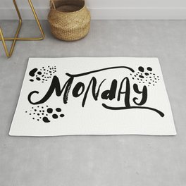 Monday quote Rug | Monday, Motivational, Emotional, Rumi, Graphicdesign, Spiritual, Simple, Inspiring, Black, Support 