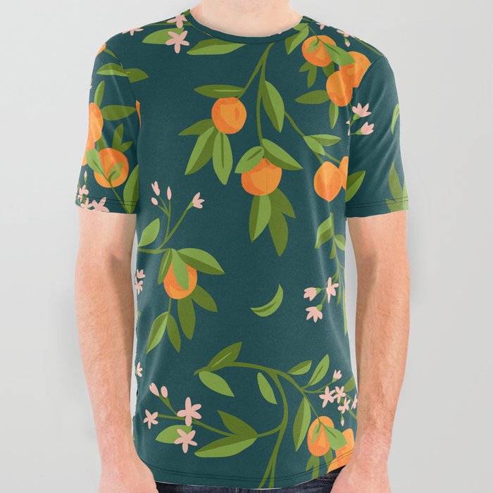 Citrus Tree - Navy All Over Graphic Tee