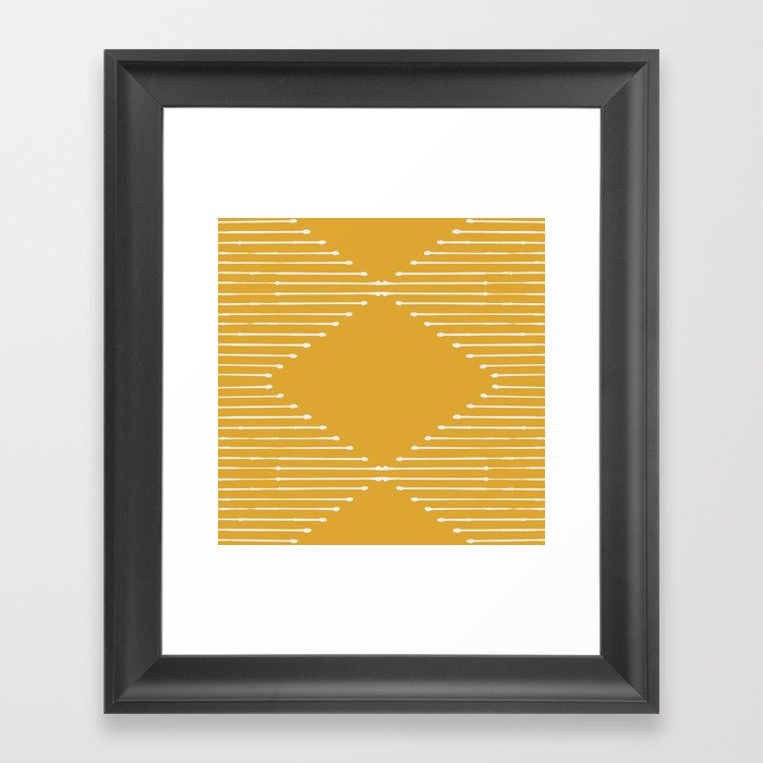 Geo (Yellow) Framed Art Print