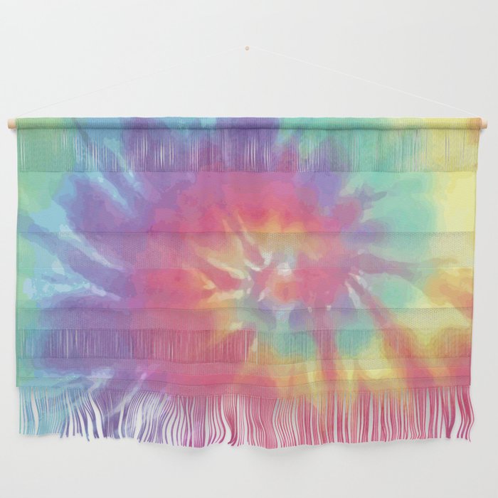 Faded Spiral Tie Dye Wall Hanging by Rose Gold Society6