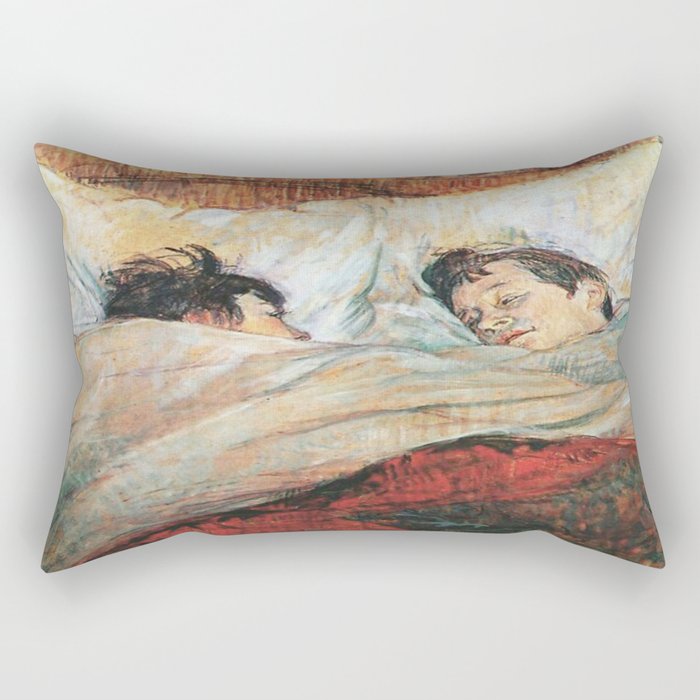 Henri de Toulouse-Lautrec - The Bed Rectangular Pillow