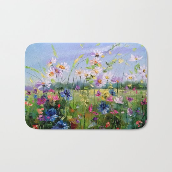 Blooming field Bath Mat