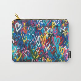 Graffiti Hearts Love (Color) Carry-All Pouch | Vandalism, Loving, Heart, Happiness, Photo, Hearts, Sweethearts, Couple, Crushing, Teen 