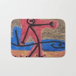 Paul Klee - Ohne Titel (Mann mit Fisch) Bath Mat
