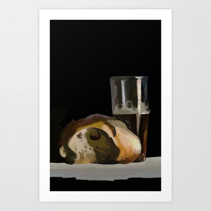 Bread and Beer Art Print