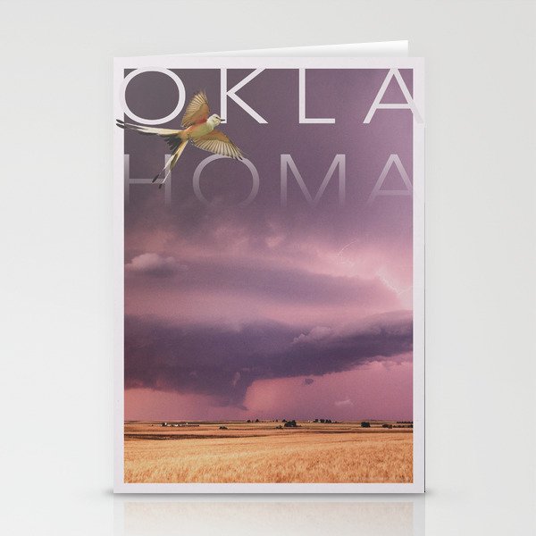 Supercell Thunderstorm Over The Oklahoma Prairie Stationery Cards