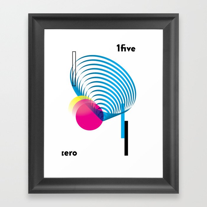 zero 1five - white Framed Art Print