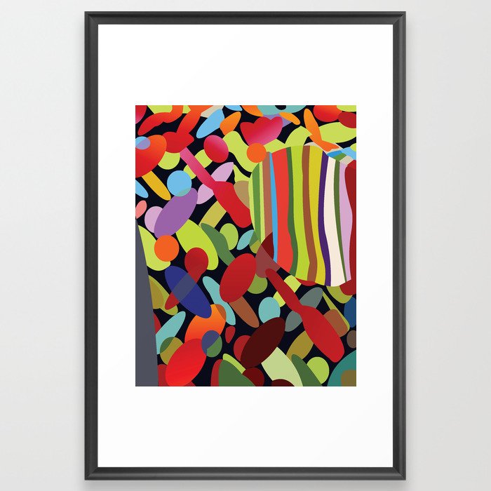 Stripes and Spots Framed Art Print