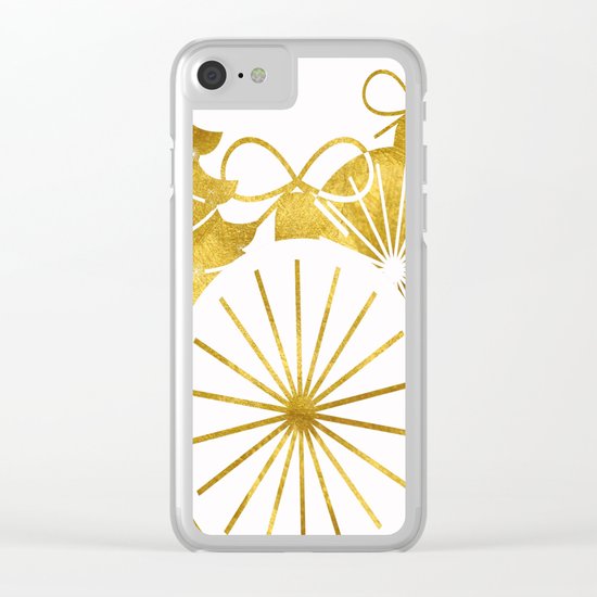 Gold Christmas 01 Clear iPhone Case