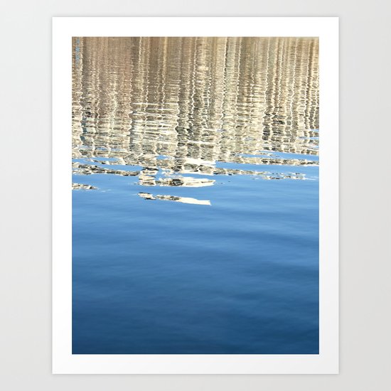 White Water Reflection Art Print