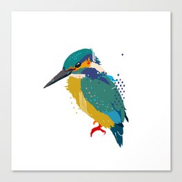 Kingfisher bird Canvas Print