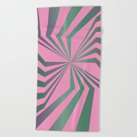 Broken Lines - Optical games Beach Towel