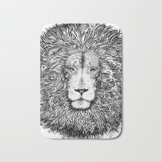 king of the jungle Bath Mat