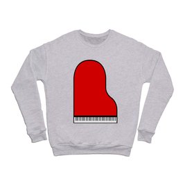 Red Grand Piano Crewneck Sweatshirt