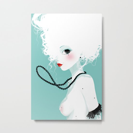 Black pearls Metal Print