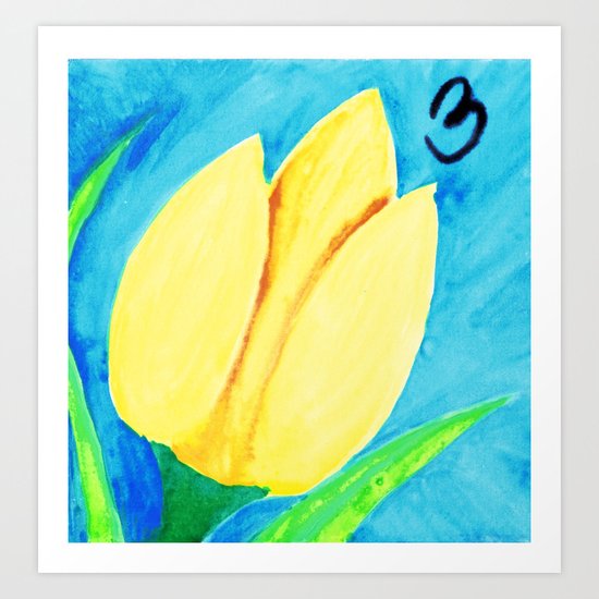 Yellow Tulip Art Print