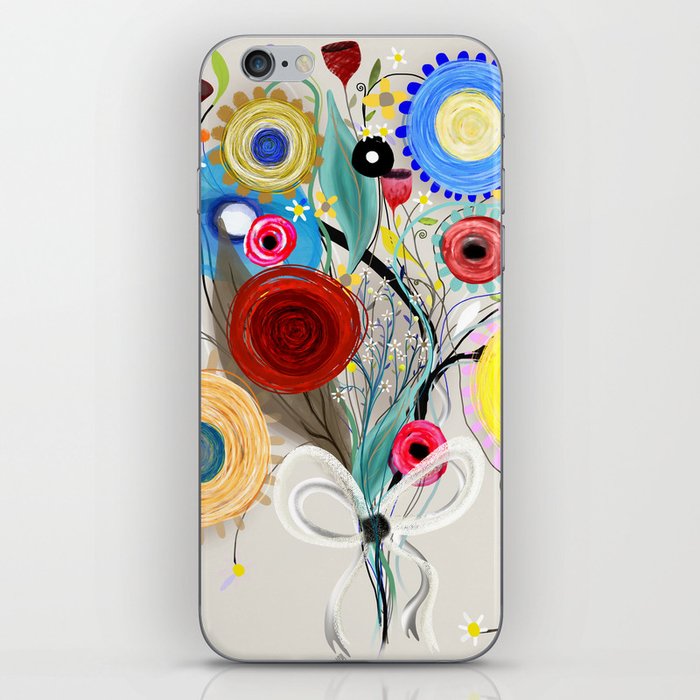 You know you'll be alright - Cream beige still life ribbon botanic poppies iPhone Skin