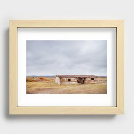 Cunningham Log Cabin Homestead, Wyoming Recessed Framed Print