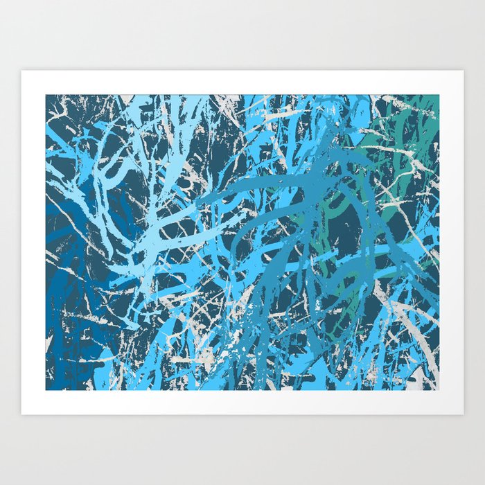 Blue Trees Art Print