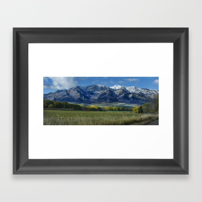 Wellsville Mountains Framed Art Print