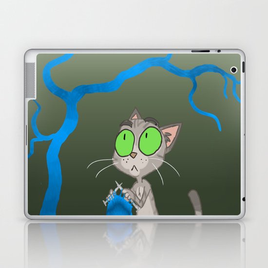 Knitting Cat Laptop & iPad Skin