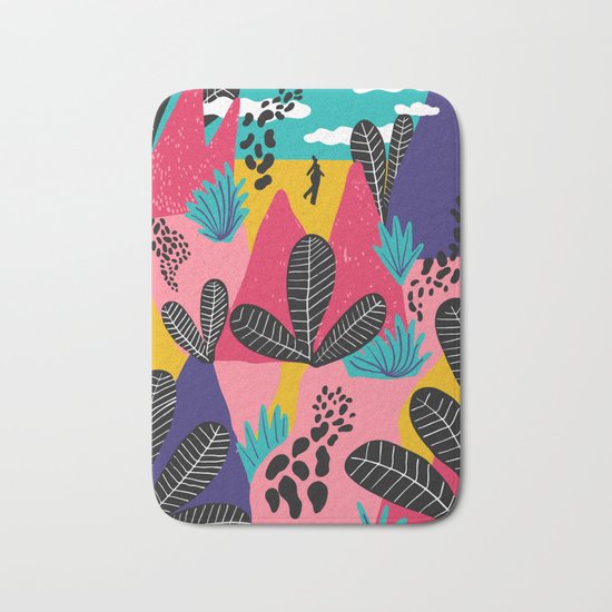 Colorful Forest Bath Mat