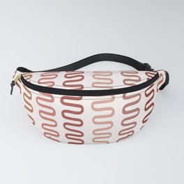 Abstract Shapes 228 in Desert Earth Brown Shades (Snake Pattern Abstraction) Fanny Pack