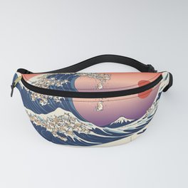 The Great Wave of Corgis Fanny Pack